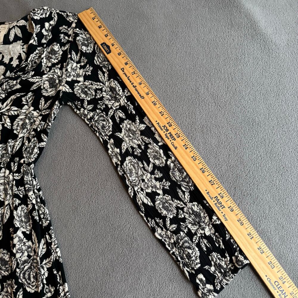 Billabong Allegra Floral Maxi Button Down Dress Womens S Black White Rayon - Picture 13 of 16